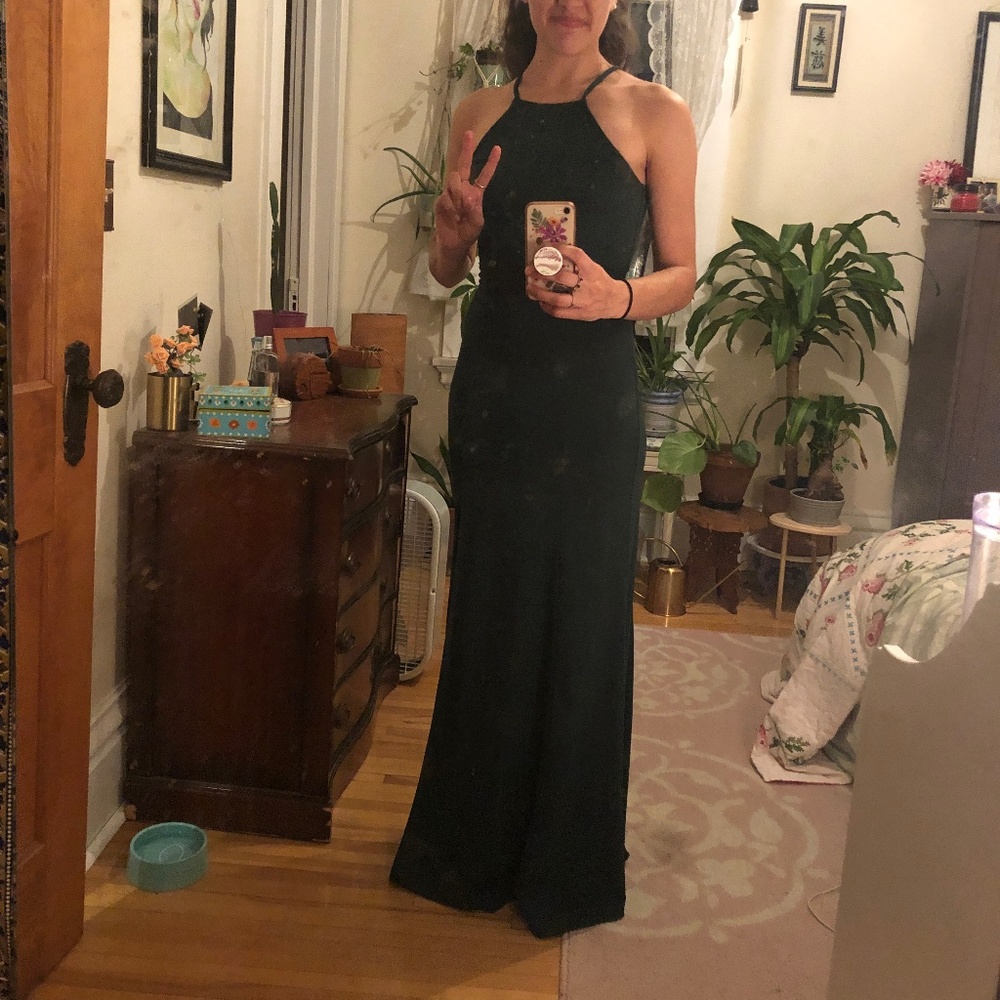 Satin Deep Green Dress